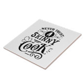 Grappige keuken skinny kok woord kunst tegeltje (Zijkant)