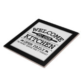 Grappige keuken welkom woord kunst tegeltje (Zijkant)
