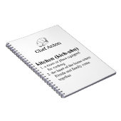 Grappige keuken woordenboek definitie thuis kok notitieboek (Rechterzijde)