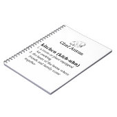 Grappige keuken woordenboek definitie thuis kok notitieboek (Linkerzijde)