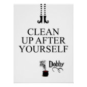 Grappige keukenelf quote perfect poster (Voorkant)