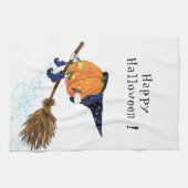 Grappige keukenhanddoek Halloween Heksenpompoen Vl (Horizontaal)