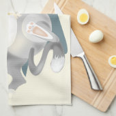 Grappige Keukenhanddoek met Baby Cat -  (Quarter Fold)
