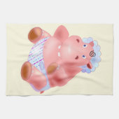 Grappige Keukenhanddoek met Baby Hippo (Horizontaal)