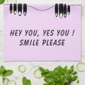 Grappige keukenhanddoek met Curiosity Eyes - Smile (Gevouwen)