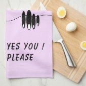 Grappige keukenhanddoek met Curiosity Eyes - Smile (Quarter Fold)