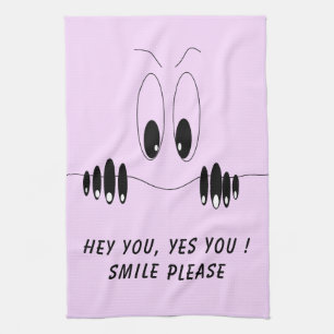 Grappige keukenhanddoek met Curiosity Eyes - Smile