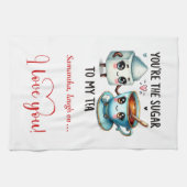 Grappige Keukenhanddoek met Persoonlijke Liefdesbo (Horizontaal)