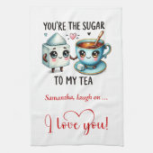 Grappige Keukenhanddoek met Persoonlijke Liefdesbo (Verticaal)