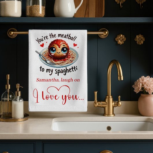 Grappige Keukenhanddoek met Valentijnsdagthema voo