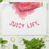 Grappige Keukenhanddoek Rood Zoet Sappig Watermelo (Gevouwen)