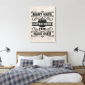 grappige keukenkunst faux Burlap Canvas Afdruk (Insitu (Slaapkamer))