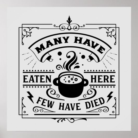 grappige keukenwoordkunst poster (Voorkant)