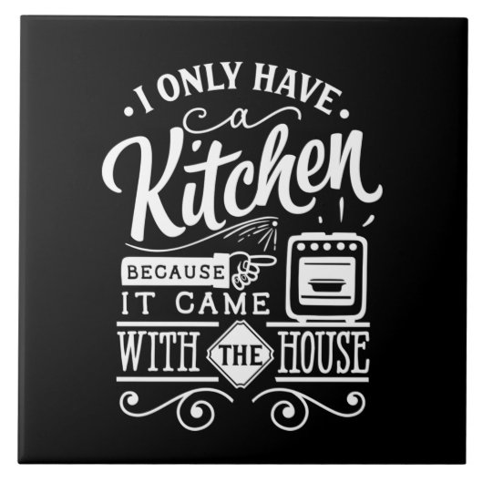 grappige keukenwoordkunst tegeltje (Voorkant)