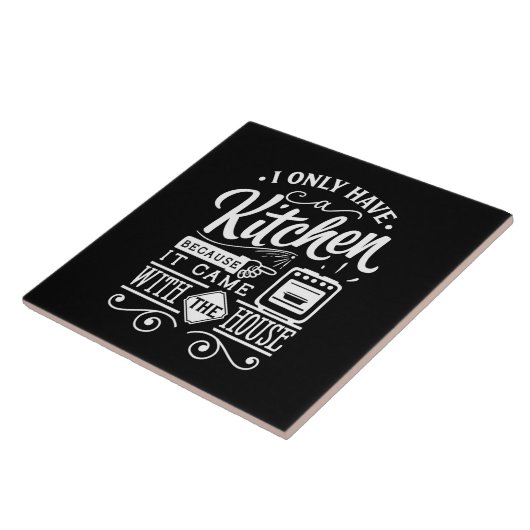 grappige keukenwoordkunst tegeltje (Zijkant)