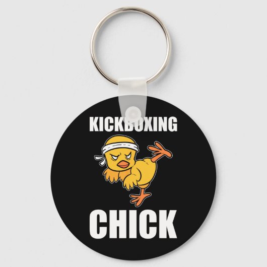 Grappige kickboks meisje kickboks instructeur  sleutelhanger (Voorkant)