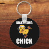 Grappige kickboks meisje kickboks instructeur  sleutelhanger (Voorkant)