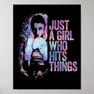 Grappige Kickboksen Gewoon Een Meisje Dat Dingen S Poster