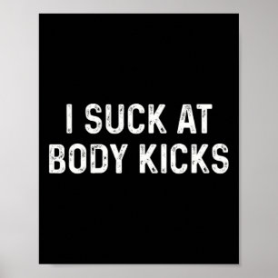Grappige kickboksen Muay Thai lichaams trappen  Poster
