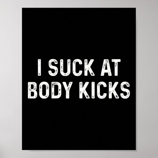Grappige kickboksen Muay Thai lichaams trappen  Poster (Voorkant)