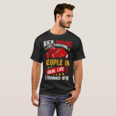 Grappige kickboksen t-shirt (Voorkant volledig)