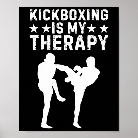 Grappige kickboksen voor mannen vrouwen kickbokser poster (Voorkant)