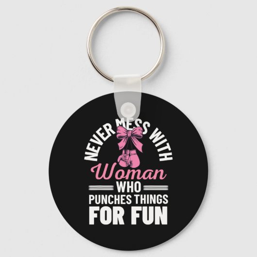 Grappige kickboksen voor mannen vrouwen kickbokser sleutelhanger (Voorkant)