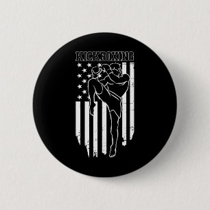 Grappige Kickboksen Voor Mannen Vrouwen Kickboxer  Ronde Button 5,7 Cm