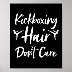 Grappige kickboksende kunst voor mannen vrouwen ki poster