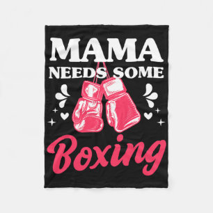 Grappige kickboksende mama heeft wat boks training fleece deken
