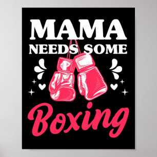 Grappige kickboksende mama heeft wat boks training poster