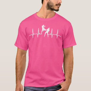 Grappige kickbokser Heartbeat Kickboxing T-shirt