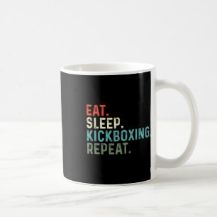 Grappige Kickboksers Eten Slapen Kickboksen Koffiemok