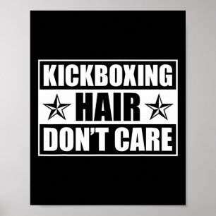 Grappige kickbokskunst voor mannen vrouwen kickbok poster