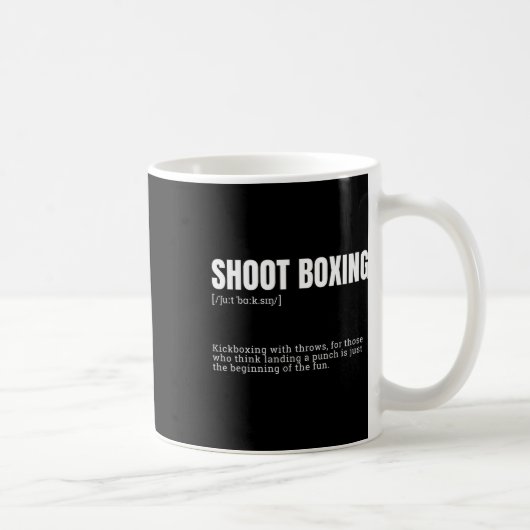 Grappige Kickboxing Enthusiast Dictionary Definiti Koffiemok (Rechts)