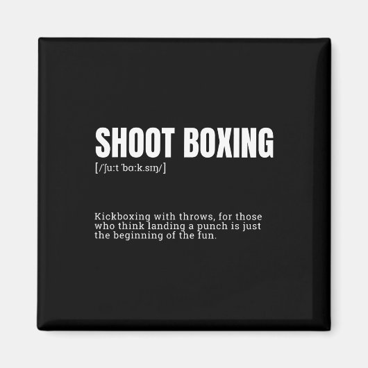 Grappige Kickboxing Enthusiast Dictionary Definiti Magneet (Voorkant)