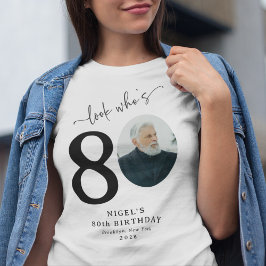 Grappige 'Kijk wie 80 is' Stijlvolle 80e Verjaarda T-shirt