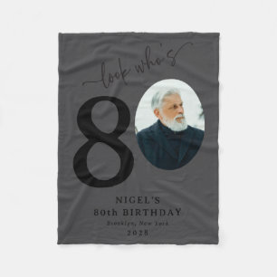Grappige kijk wie is 80 stijlvolle 80ste verjaarda fleece deken