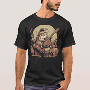 Grappige kikker Banjo Muziek Natuur Kikkers T-shirt