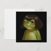 Grappige kikker Bob kapsel Meme kikkers dierliefhe Kaart (Voorkant / Achterkant)