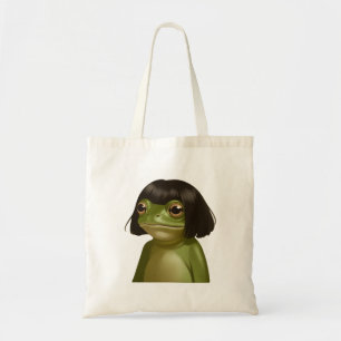 Grappige kikker Bob kapsel Meme kikkers dierliefhe Tote Bag