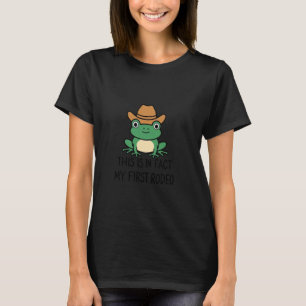 Grappige Kikker Cowboy Humoristische Western Meme T-shirt