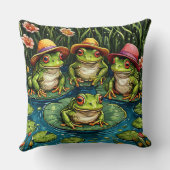 Grappige Kikker Decoratie Kussen (Achterkant)