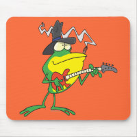 grappige kikker die basgitaar speelt kikker cartoo