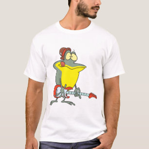 grappige kikker die elektrische gitaar speelt t-shirt