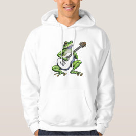 Grappige kikker die gitaar speelt hoodie