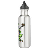 Grappige kikker die gitaar speelt waterfles  (Rechts)