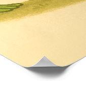 Grappige kikker die zijn hond uitlaat poster (Hoek)