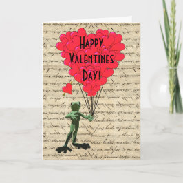 Grappige kikker en hart Valentijnse Feestdagen Kaart