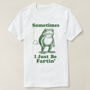 Grappige kikker furzende meme ontwerp t-shirt